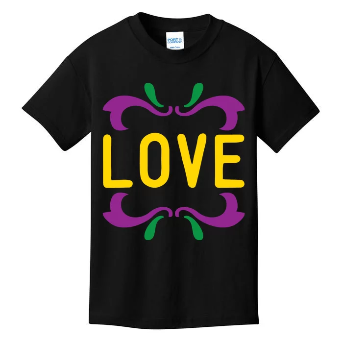 Love Mardi Gras Kids T-Shirt