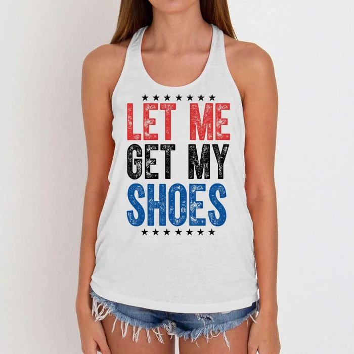 Let Me Get My Shoes Donald Trump Rally Pennsylvania Women's Knotted Racerback Tank