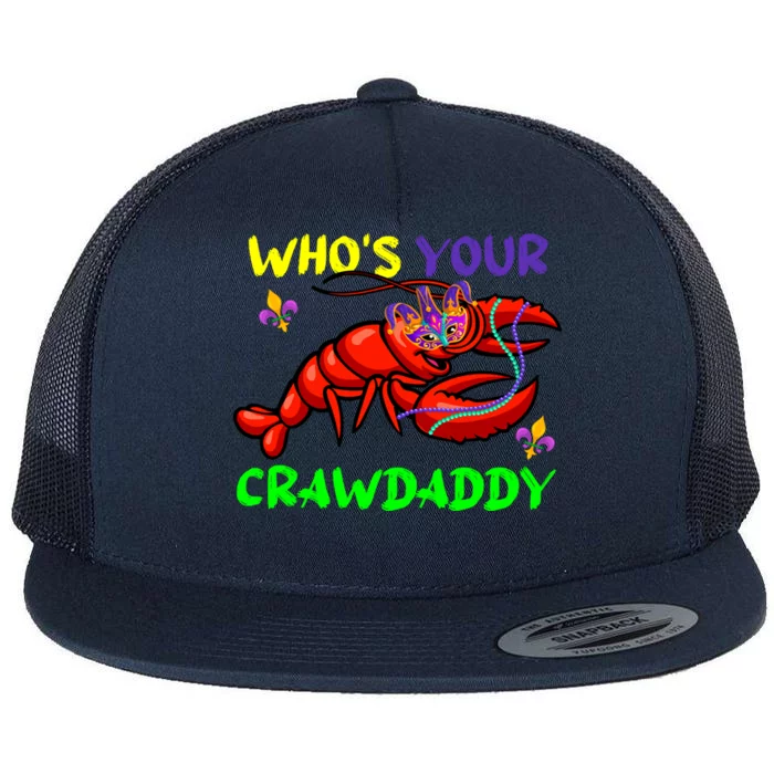 Let's Mardi Gras Who's Your Crawdaddy Gift Flat Bill Trucker Hat