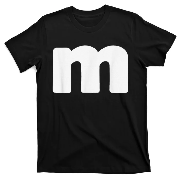 Letter M Groups Halloween Matching Team Easy Lazy Costume T-Shirt