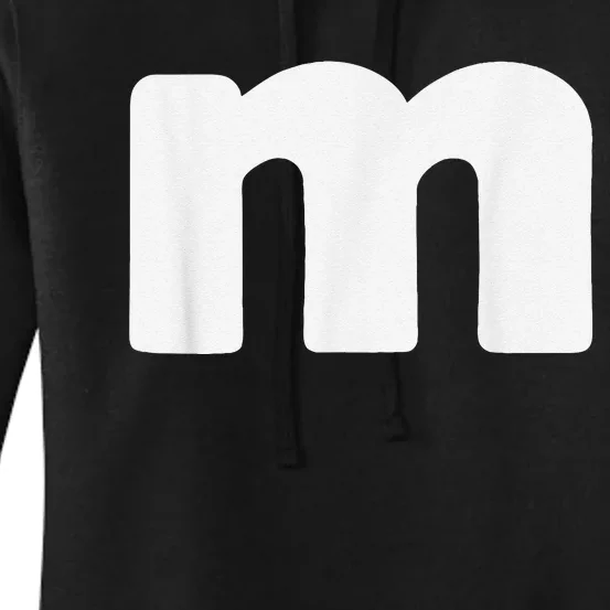 Letter M Groups Halloween Matching Team Easy Lazy Costume Women's Pullover Hoodie