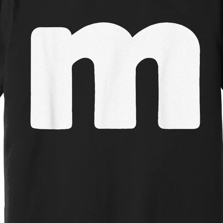 Letter M Groups Halloween Matching Team Easy Lazy Costume Premium T-Shirt