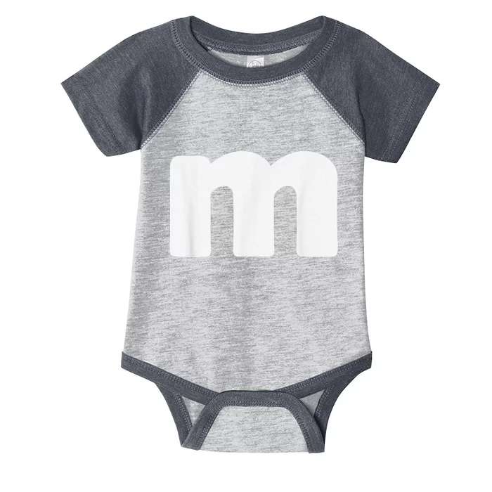 Letter M Groups Halloween Matching Team Easy Lazy Costume Infant Baby Jersey Bodysuit