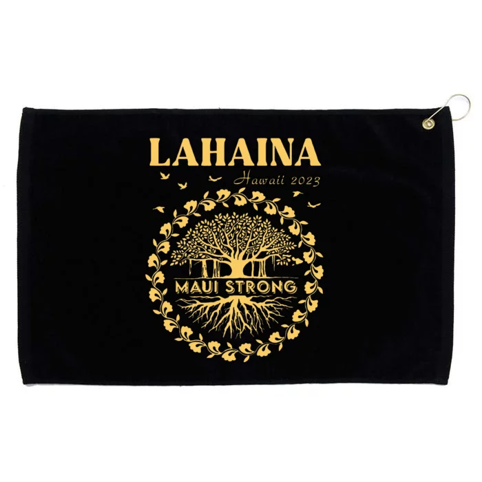 Lahaina Maui Hawaii Vintage Hawaii Tree Strong Old Banyan Grommeted Golf Towel