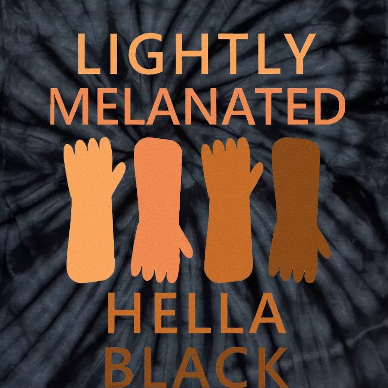 Lightly Melanated Hella Black Tie-Dye T-Shirt