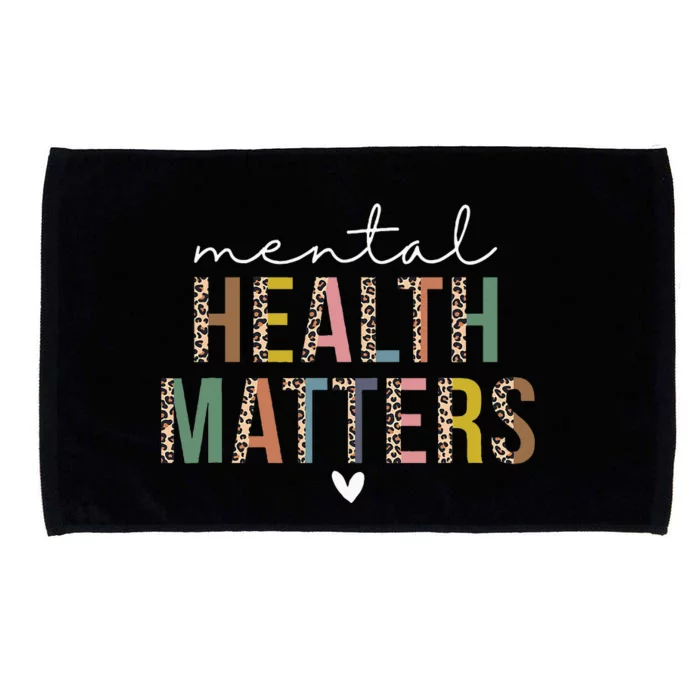 Leopard Mental Health Matters Human Brain Illness Awareness Microfiber Hand Towel