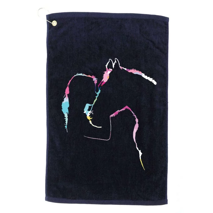 Love My Horse Happiness Racing Riding Equestrian Platinum Collection Golf Towel