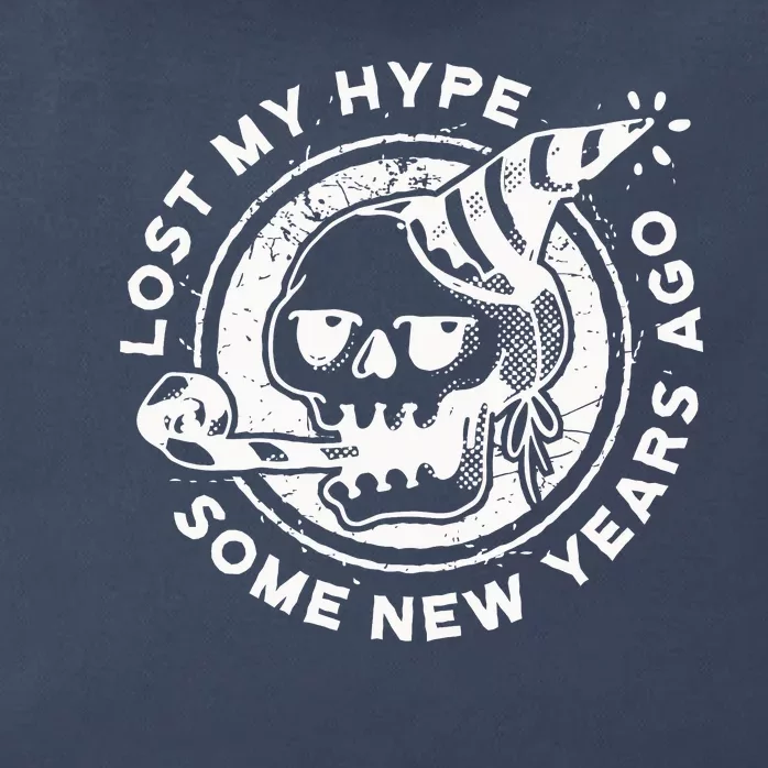 Lost My Hype Some New Years Ago Funny Skeleton NYE Zip Tote Bag