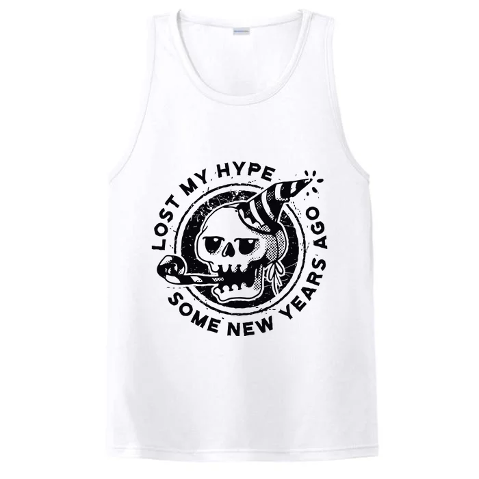 Lost My Hype Some New Years Ago Funny Skeleton NYE Performance Tank