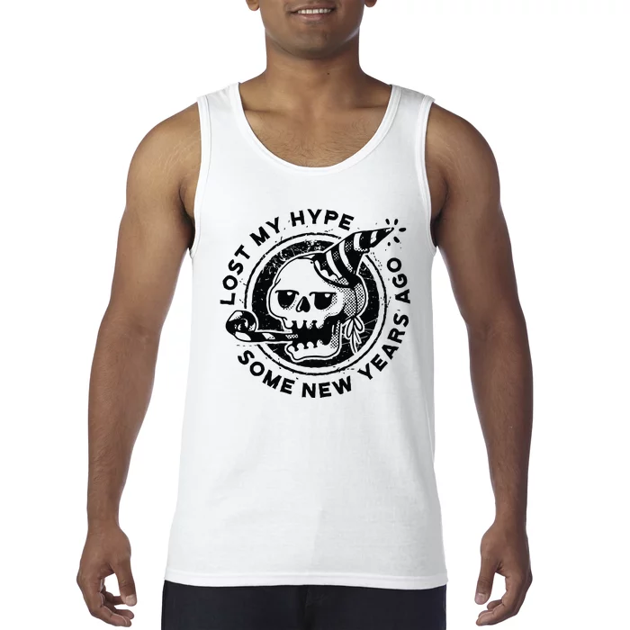 Lost My Hype Some New Years Ago Funny Skeleton NYE Tank Top