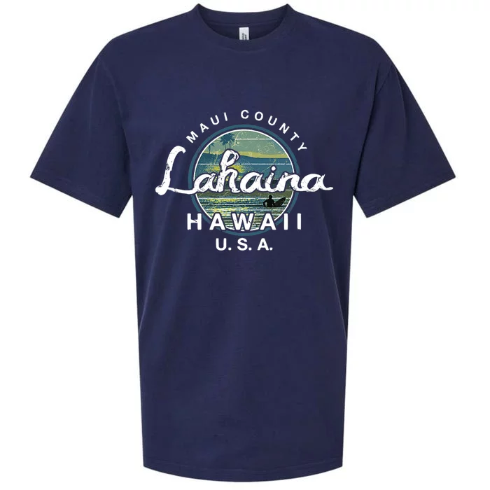 Lahaina Maui Hawaii Surfing Retro Sueded Cloud Jersey T-Shirt