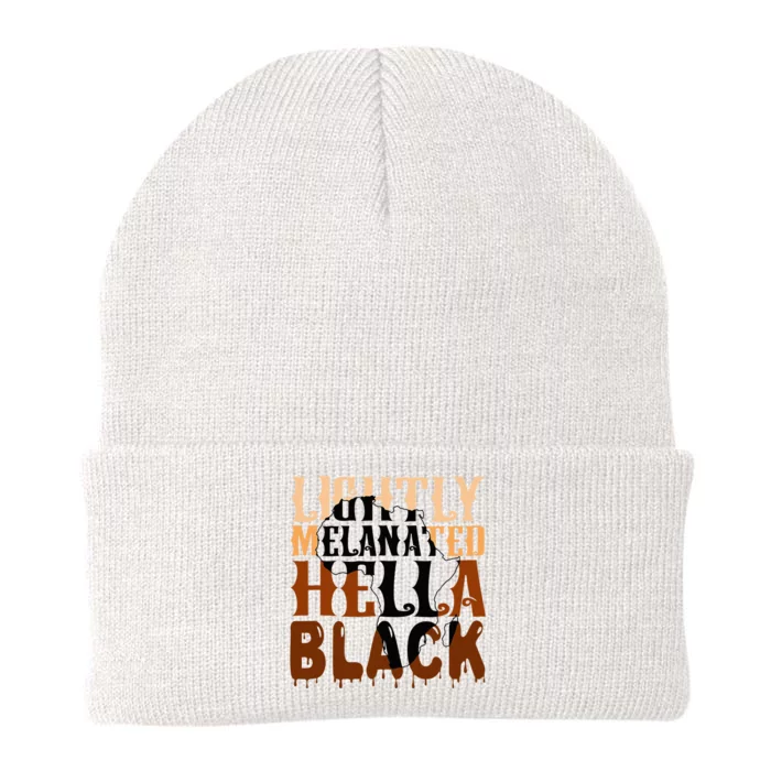 Lightly Melanated Hella Black History Melanin African Pride Knit Cap Winter Beanie