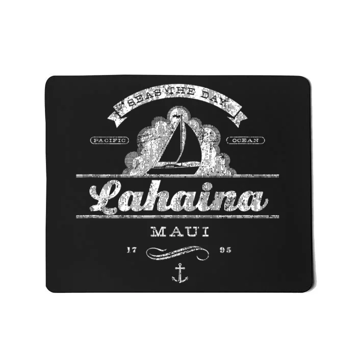 Lahaina Maui HI Sailboat Vintage Nautical Tee Mousepad