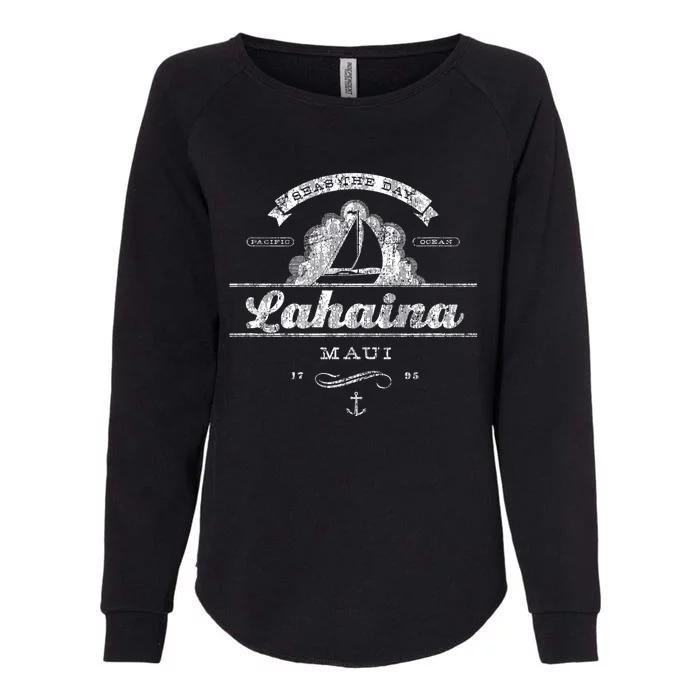 Lahaina Maui HI Sailboat Vintage Nautical Tee Womens California Wash Sweatshirt