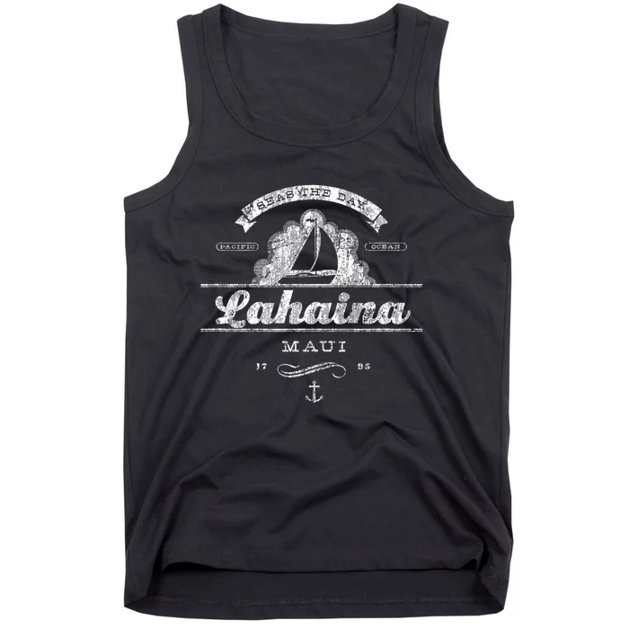 Lahaina Maui HI Sailboat Vintage Nautical Tee Tank Top