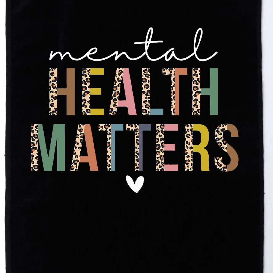 Leopard Mental Health Matters Human Brain Illness Awareness Platinum Collection Golf Towel