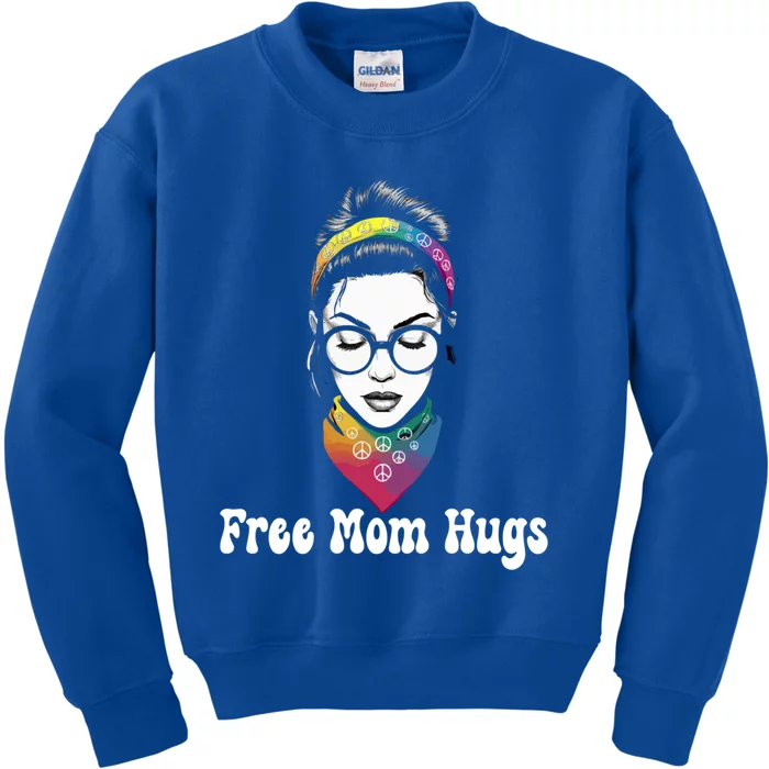 Lgbt Mom Hugs Great Gift Kids Sweatshirt