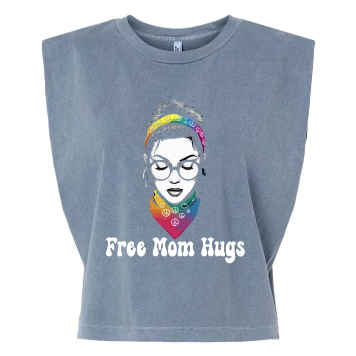 Lgbt Mom Hugs Great Gift Garment-Dyed Women's Muscle Tee