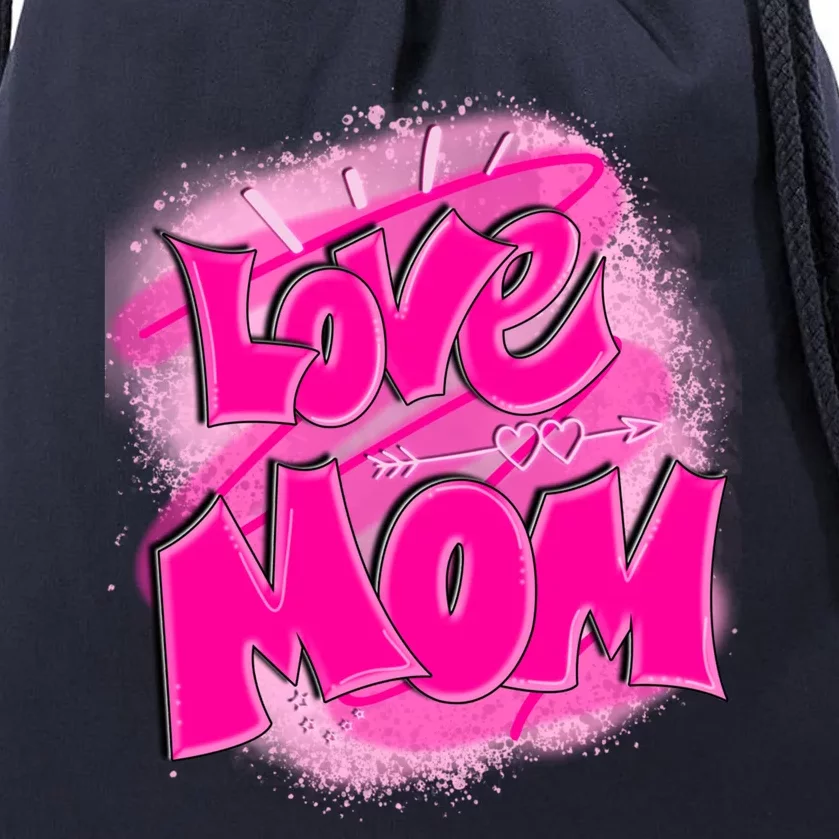 Love Mom Happy Mothers Day Gift Drawstring Bag