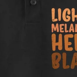 Lightly Melanated Hella Black For Black History Month Gift Dry Zone Grid Performance Polo