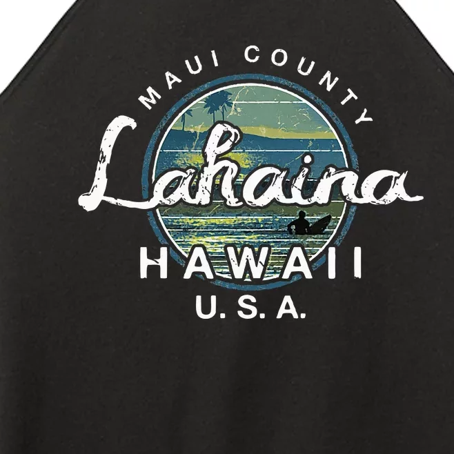 Lahaina Maui Hawaii Surfing Women’s Perfect Tri Rocker Tank