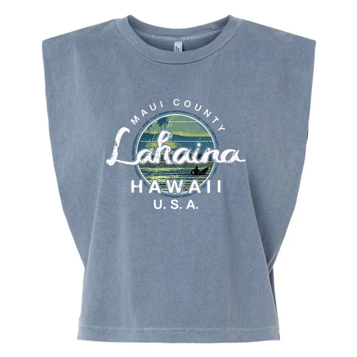 Lahaina Maui Hawaii Surfing Garment-Dyed Women's Muscle Tee