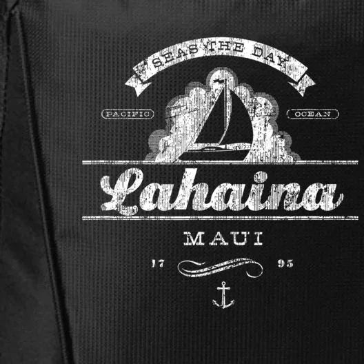 Lahaina Maui Hi Sailboat Cool Gift Vintage Nautical Tee City Backpack