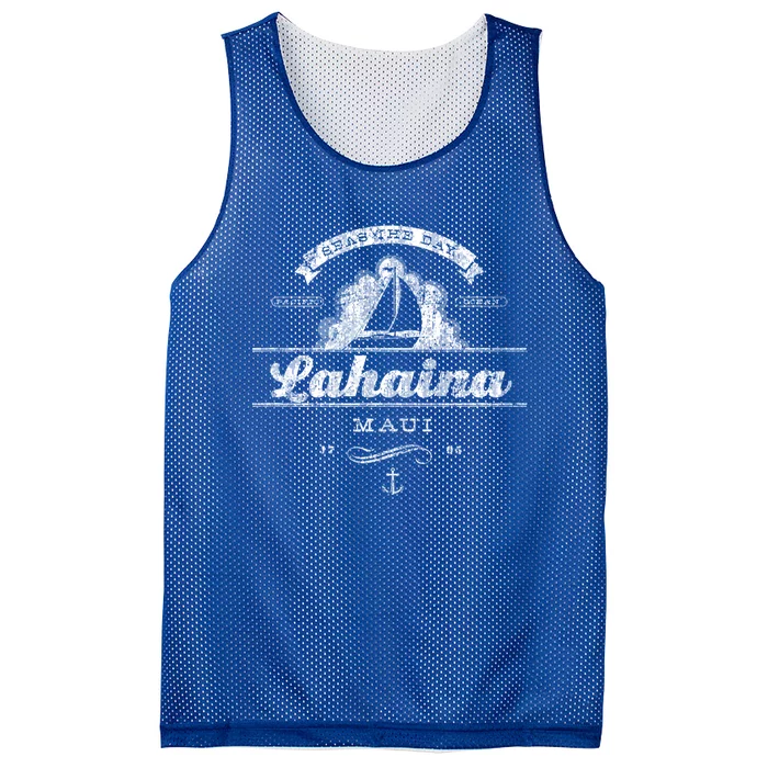 Lahaina Maui Hi Sailboat Cool Gift Vintage Nautical Tee Mesh Reversible Basketball Jersey Tank