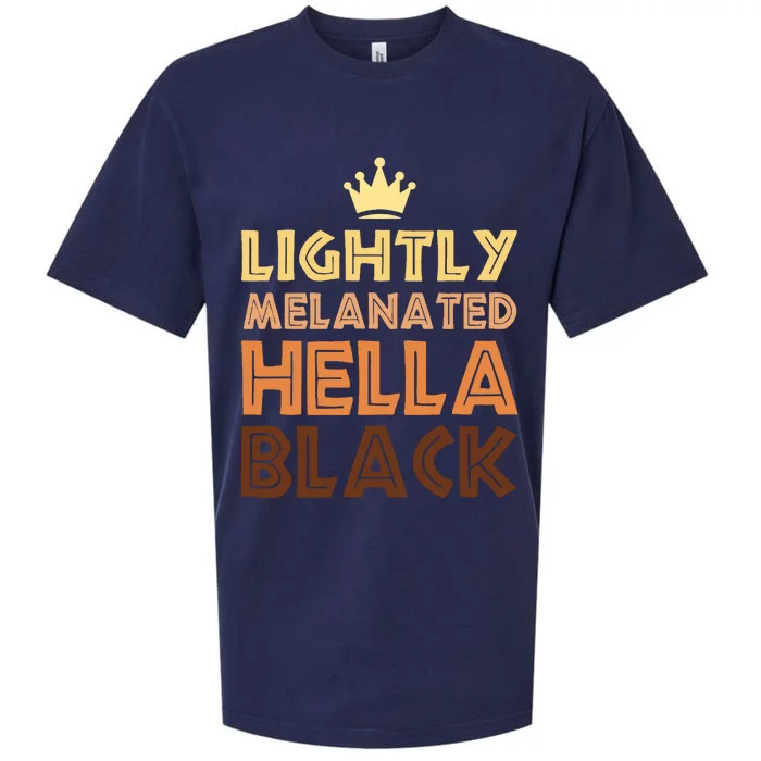 Lightly Melanated Hella Black Afro Queen African American Sueded Cloud Jersey T-Shirt