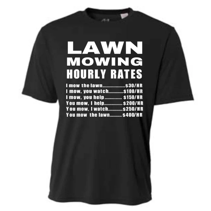 Lawn Mowing Hourly I Mow The Lawn Cooling Performance Crew T-Shirt