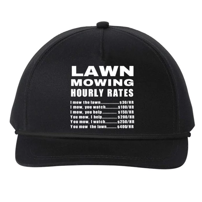 Lawn Mowing Hourly I Mow The Lawn Snapback Five-Panel Rope Hat