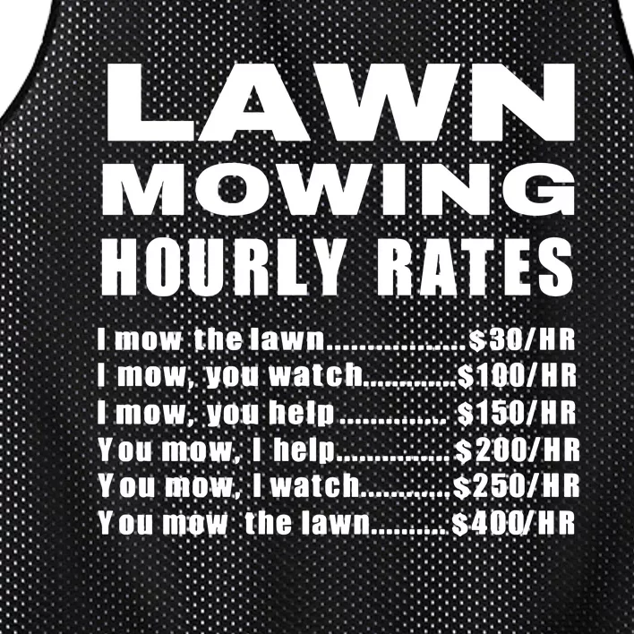 Lawn Mowing Hourly I Mow The Lawn Mesh Reversible Basketball Jersey Tank