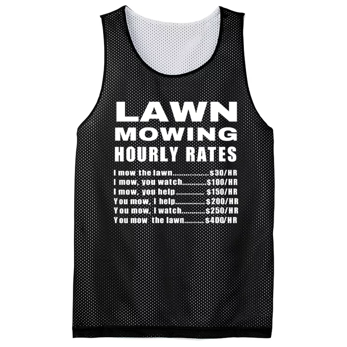 Lawn Mowing Hourly I Mow The Lawn Mesh Reversible Basketball Jersey Tank