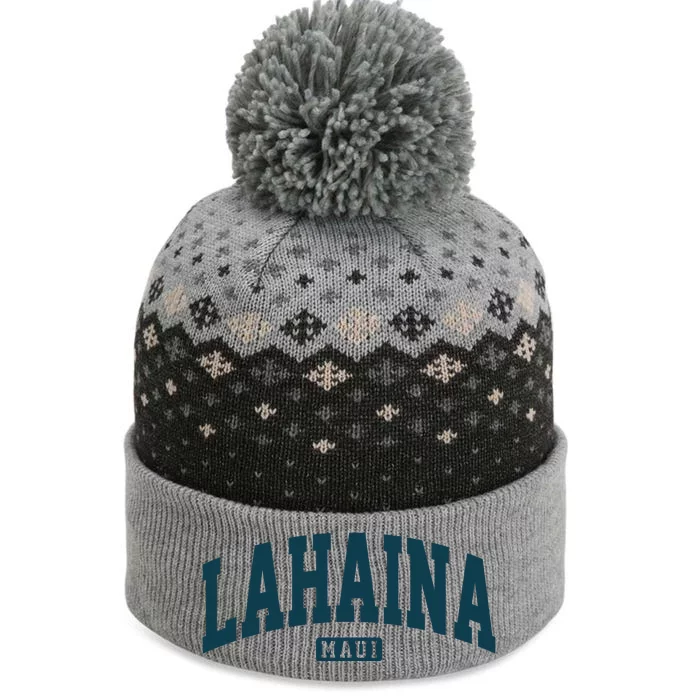 Lahaina Maui Hawaii Classic Vintage The Baniff Cuffed Pom Beanie