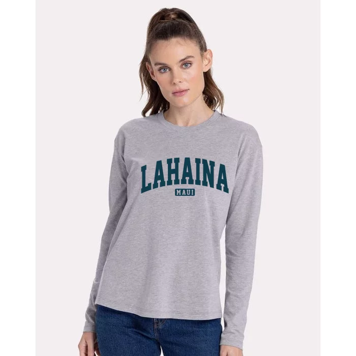 Lahaina Maui Hawaii Classic Vintage Womens Cotton Relaxed Long Sleeve T-Shirt