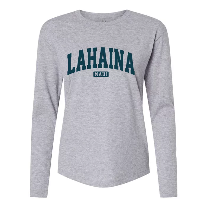 Lahaina Maui Hawaii Classic Vintage Womens Cotton Relaxed Long Sleeve T-Shirt