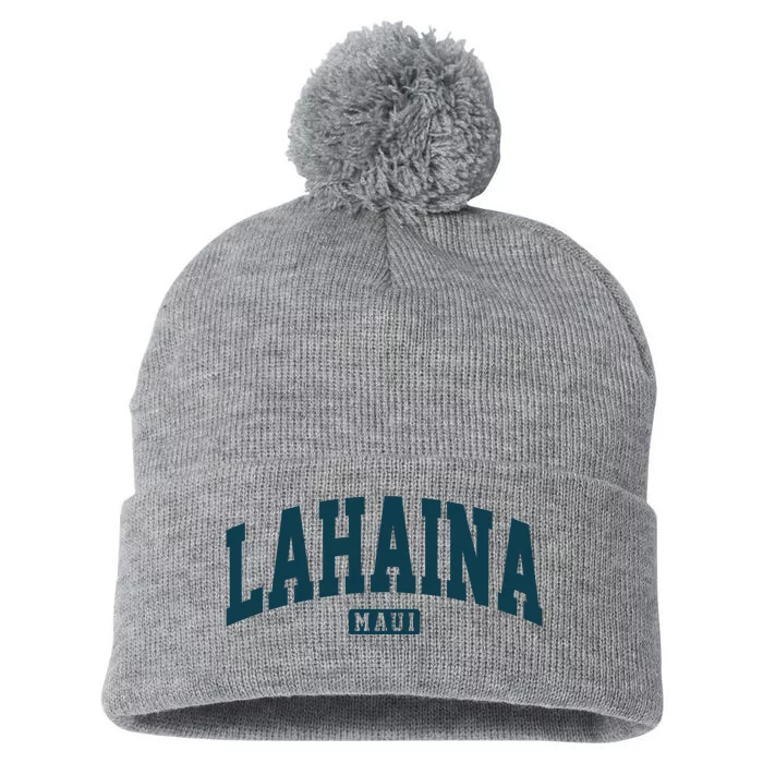 Lahaina Maui Hawaii Classic Vintage Pom Pom 12in Knit Beanie