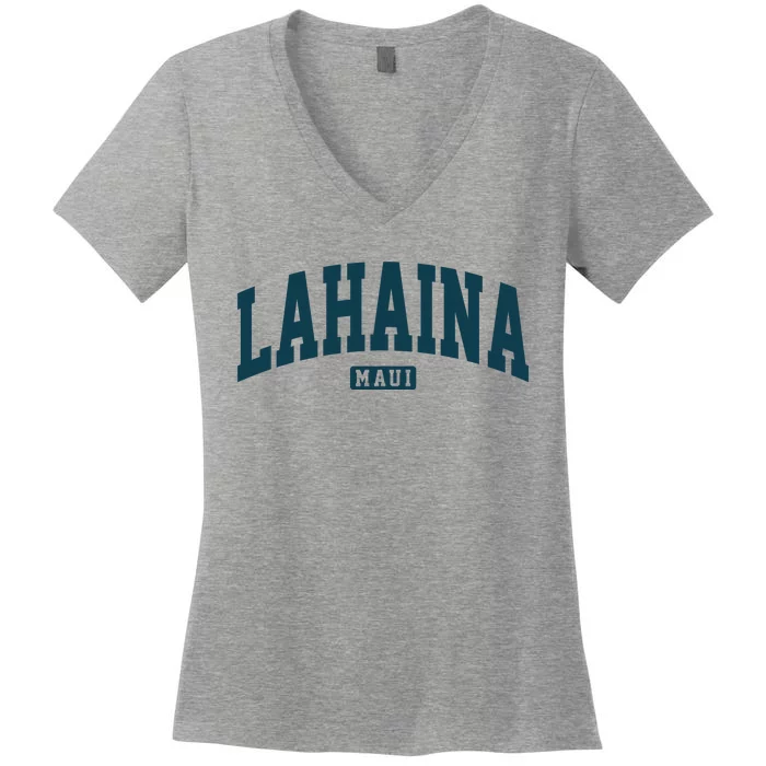 Lahaina Maui Hawaii Classic Vintage Women's V-Neck T-Shirt