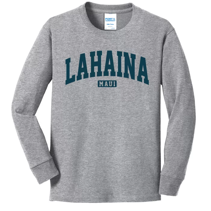 Lahaina Maui Hawaii Classic Vintage Kids Long Sleeve Shirt