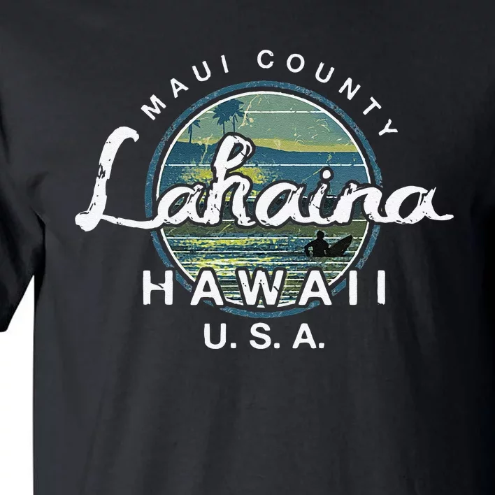 Lahaina Maui Hawaii Surfing Retro Tall T-Shirt