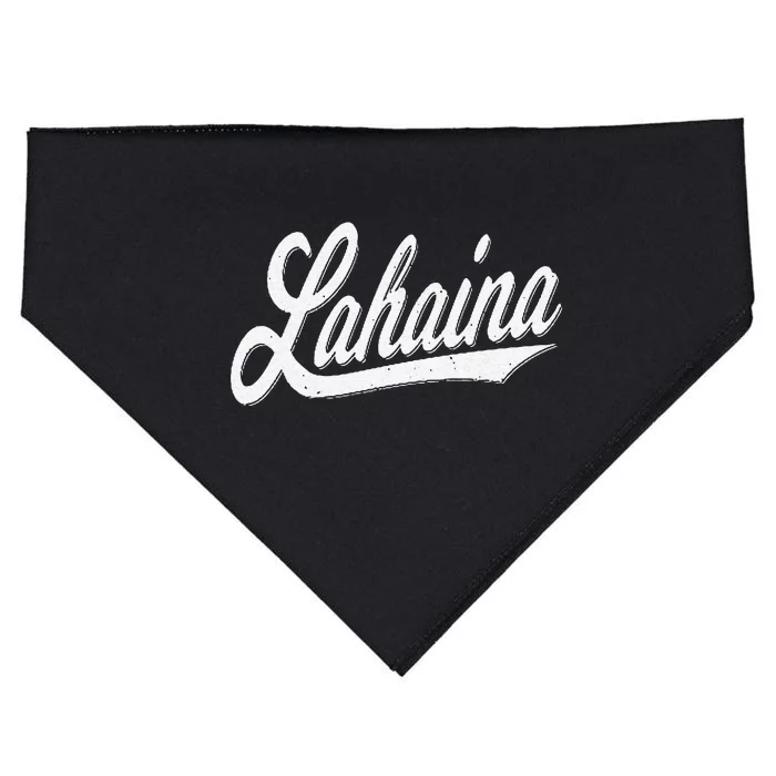 LAHAINA MAUI HAWAII VARSITY SCRIPT SPORTS JERSEY STYLE TEE USA-Made Doggie Bandana