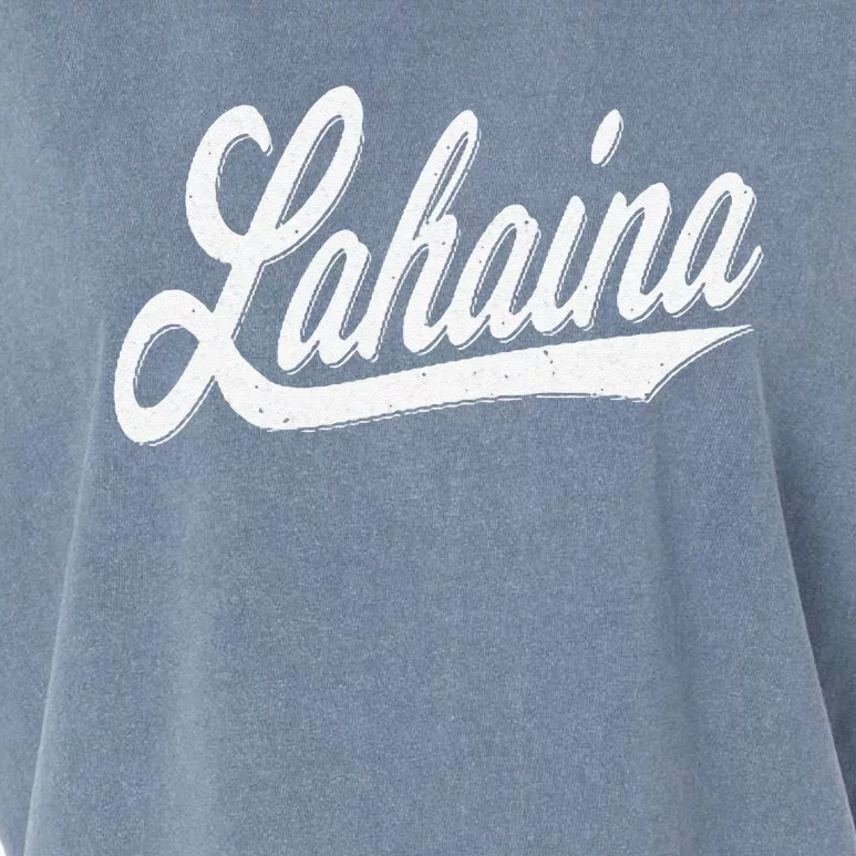 LAHAINA MAUI HAWAII VARSITY SCRIPT SPORTS JERSEY STYLE TEE Garment-Dyed Women's Muscle Tee