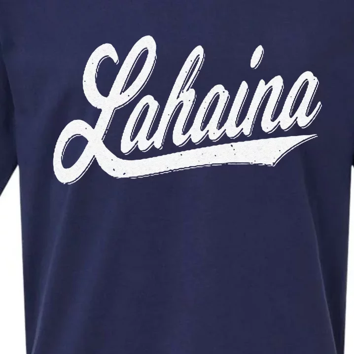 LAHAINA MAUI HAWAII VARSITY SCRIPT SPORTS JERSEY STYLE TEE Sueded Cloud Jersey T-Shirt