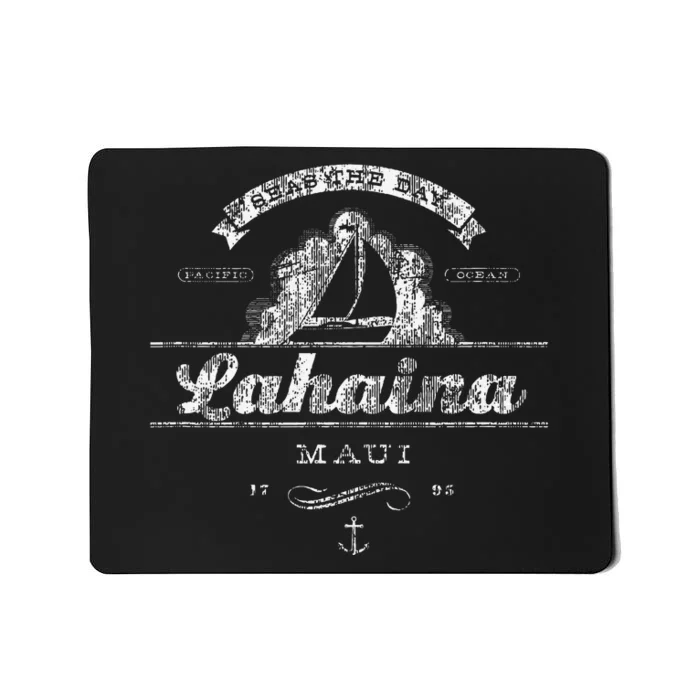 Lahaina Maui HI Sailboat Vintage Nautical Tee Mousepad