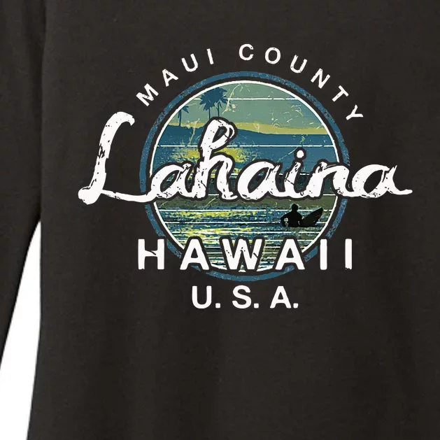 Lahaina Maui Hawaii Surfing Womens CVC Long Sleeve Shirt