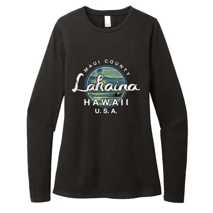 Lahaina Maui Hawaii Surfing Womens CVC Long Sleeve Shirt