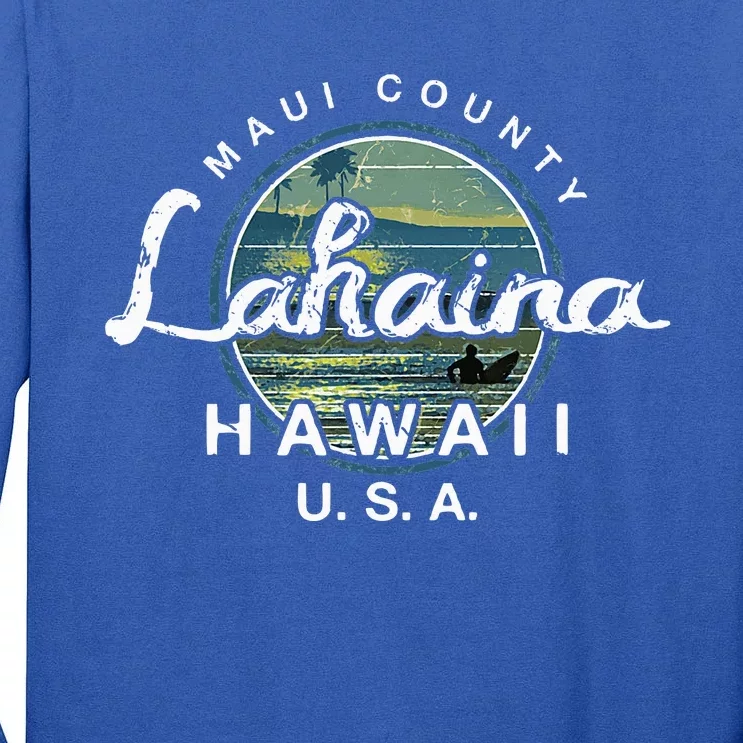 Lahaina Maui Hawaii Surfing Tall Long Sleeve T-Shirt