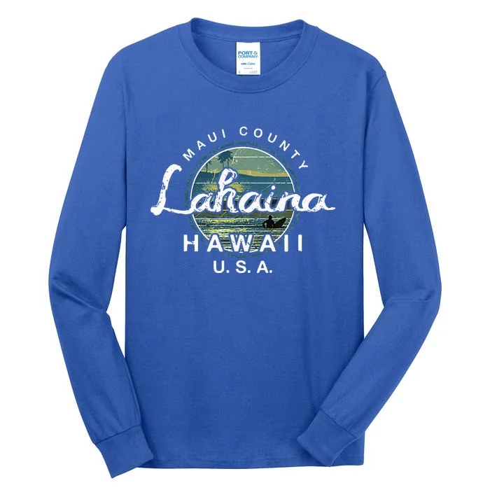 Lahaina Maui Hawaii Surfing Tall Long Sleeve T-Shirt