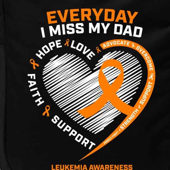 Loving Memory In Remembrance Dad Father Leukemia Awareness Gift Impact Tech Backpack