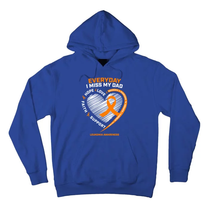 Loving Memory In Remembrance Dad Father Leukemia Awareness Gift Tall Hoodie